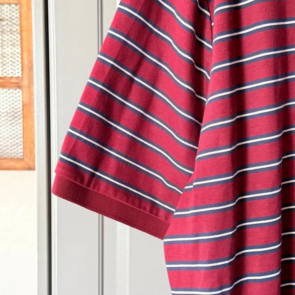 Polo Ralph Lauren Classic Fit Striped Soft Polo Shirt, Burgundy Navy, XXL